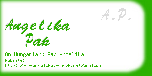 angelika pap business card